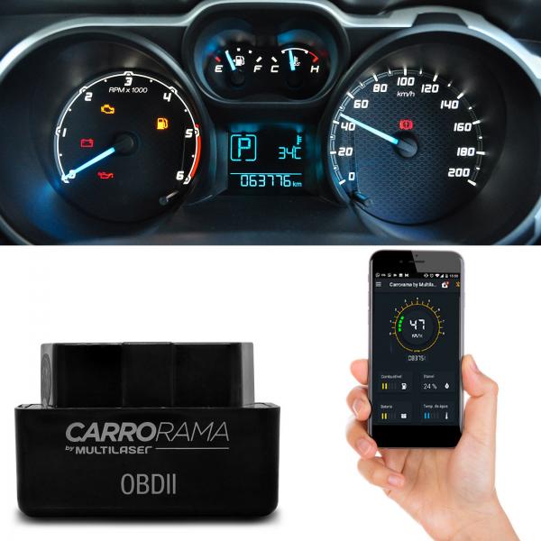 Scanner Automotivo Carrorama Multilaser Bluetooth OBD2 Computador de Bordo Compatível Android