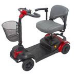 Cadeira Motorizada Scooter Elétrica Ottobock Scott S Portátil e Desmontável Até 136kg Vermelha