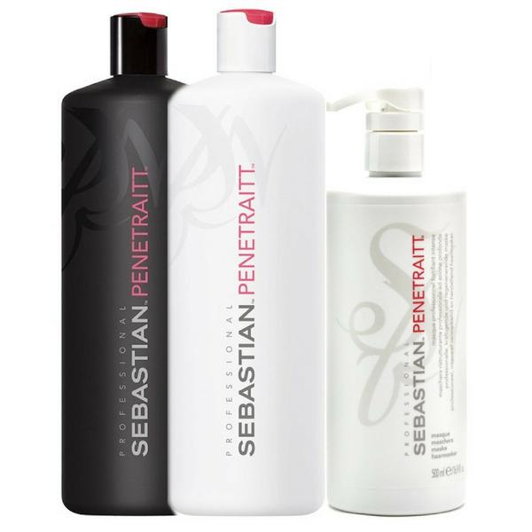 Sebastian Penetraitt Kit Shampoo 1L + Condicionador 1L + Máscara 500ml - Wella