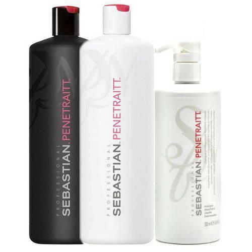 Sebastian Penetraitt Kit Shampoo 1L + Condicionador 1L + Máscara 500ml