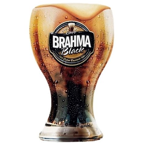 Seis Copos Oficiais Cerveja Brahma Black 430 Ml