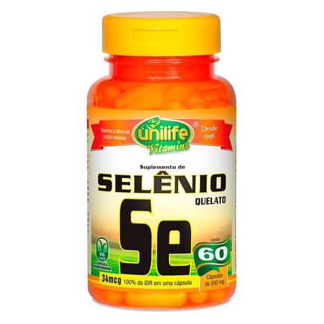 Selênio Quelato - 60 Cáps de 500 Mg