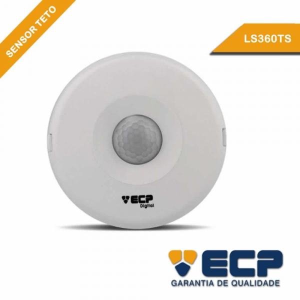 Sensor de Presença ECP Iluminação Acende e Apaga Automatico Sobrepor no Teto