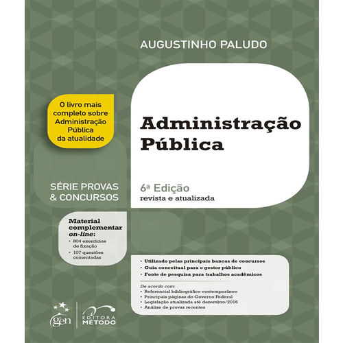 Serie Provas e Concursos - Administracao Publica - 6 Ed