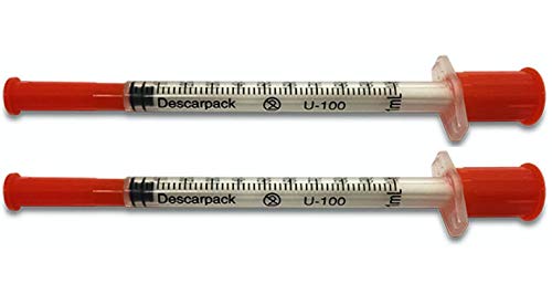 Seringa Insulina Curta Ultrafina Importada 1ml, 12,7mm X 0,33mm (24G) - 100 Un