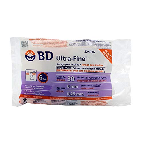Seringa Insulina Ultra Fine 30UI X 6x0,25mm BD 10un