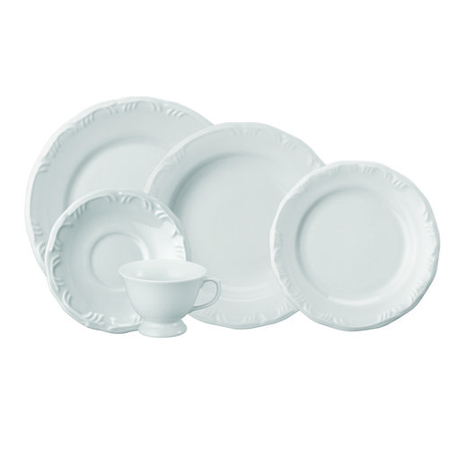 Serviço de Jantar e Chá 30 Pçs Porcelana - Pomerode Branco Schmidt