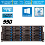 Servidor-storage Silix X1200h24 V6 Intel Xeon 3.5 Ghz / 8gb / Ssd / 72tb Vigilância / Raid / Win 10