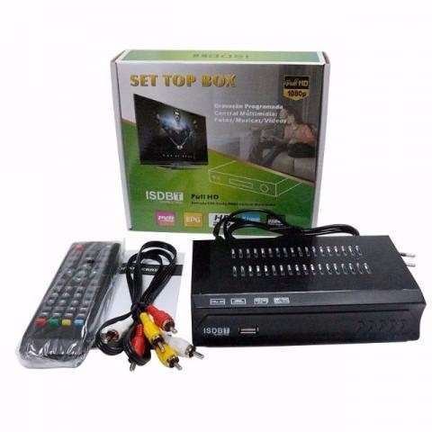 Set Top Box Mini Conversor Receptor Tv Digital Gravador HD - Ke