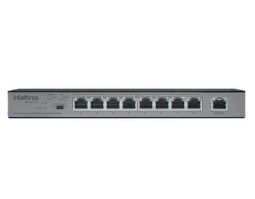 SF 900 PoE Switch 9 Portas Fast Ethernet com 8 Portas PoE+ - Intelbras