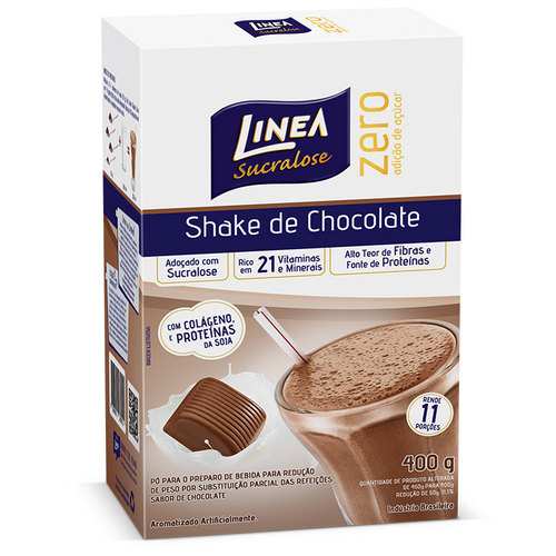 Shake Linea Premium Sucralose Chocolate com 400 Gramas