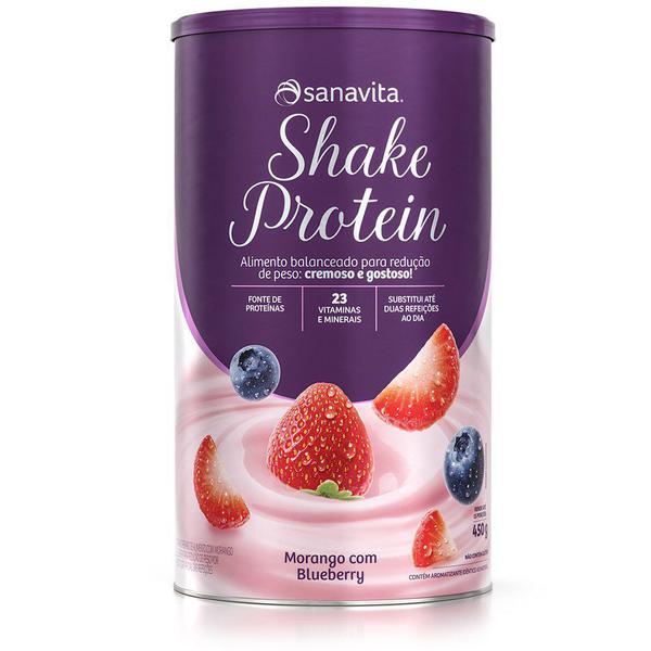Shake Protein Morango com Blueberry 450g Sanavita