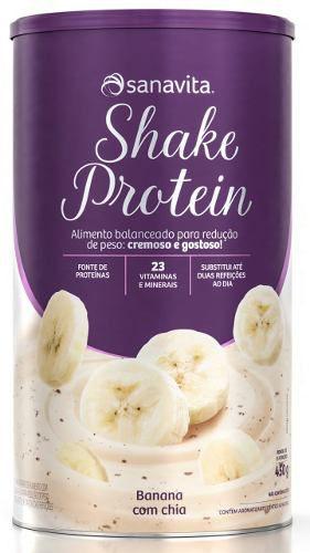 Shake Protein - Sanavita - Banana com Chia - 450g