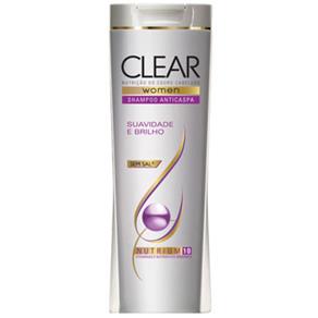 Shampoo Anti Caspa Clear Women Suavidade e Brilho 400Ml