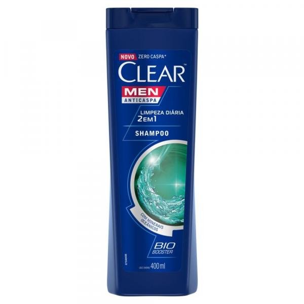 Shampoo Anticaspa Clear Limpeza Diária 2 em 1 400ml