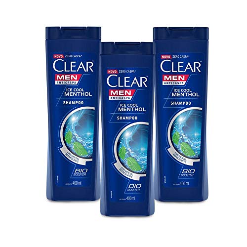 Shampoo Anticaspa Clear Men Ice Cool Menthol 400ml - 3un