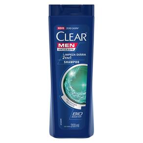 Shampoo Anticaspa 2 em 1 Clear Men Limpeza Diária 200ml