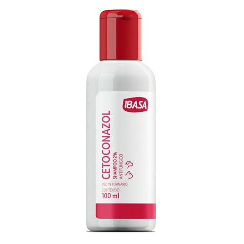 Shampoo Antifúngico Ibasa Cetoconazol 2% para Cães e Gatos - 100Ml