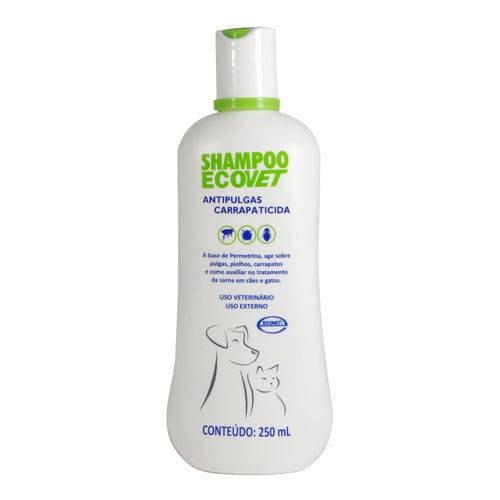 Shampoo Antipulgas Carrapaticida P/ Cães e Gatos Ecovet 1l