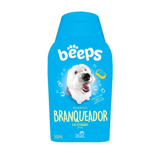 Shampoo Beeps Branqueador 500ml Cães Pet Society