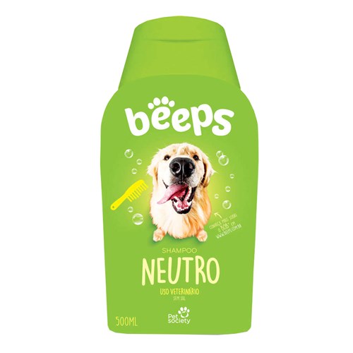 Shampoo Beeps Neutro 500ml Cães Pet Society