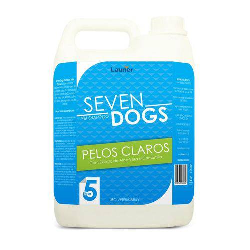 Shampoo Cachorro Pelos Claros Seven Dogs 5l