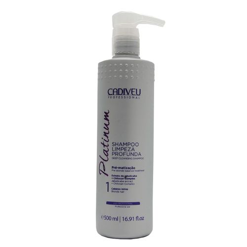 Shampoo Cadiveu Professional Platinum Limpeza Profunda - 500ml