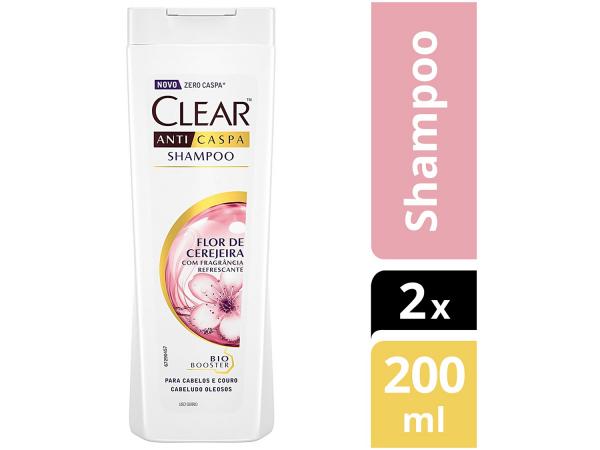 Shampoo Clear Anticaspa Flor de Cerejeira - 200ml 2 Unidades