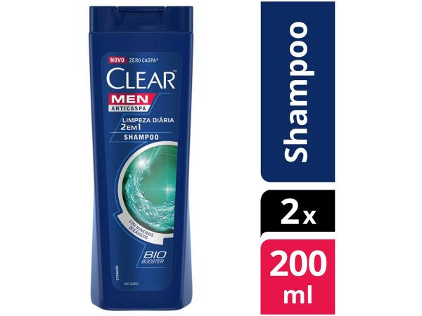 Shampoo Clear Limpeza Diária 2 em 1 - 200ml 2 Unidades