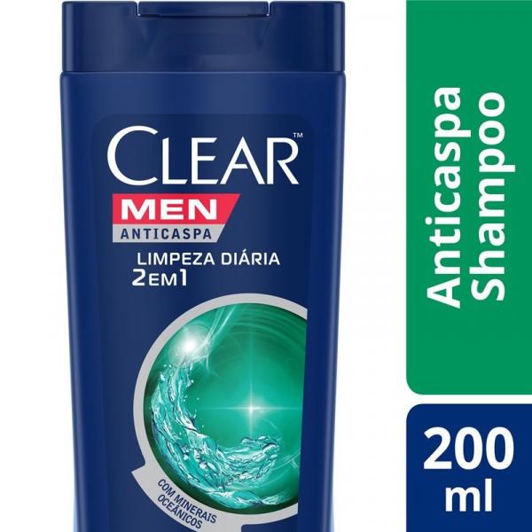 Shampoo Clear Men Anticaspa Limpeza Diária 2 em 1 200ml