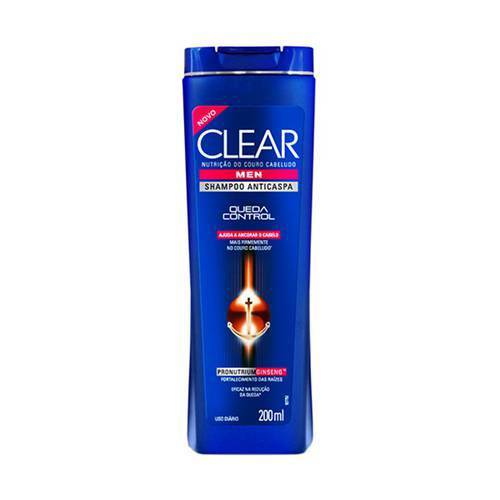 Shampoo Clear Men Anticaspa Queda Control com 200 Ml