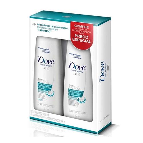 Shampoo + Condicionador Dove Reconstrução de Pontas Duplas 200ml - Dove