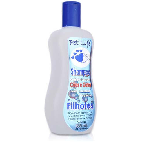 Shampoo Condicionador Pet Life Filhotes para Cães e Gatos - 500 ML