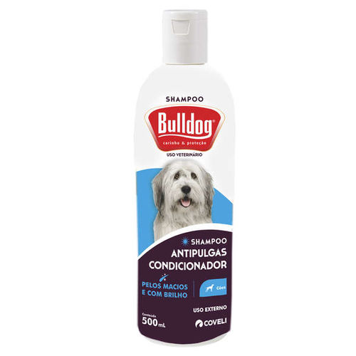 Shampoo e Condicionador Coveli Antipulgas Bulldog para Cães - 500 ML