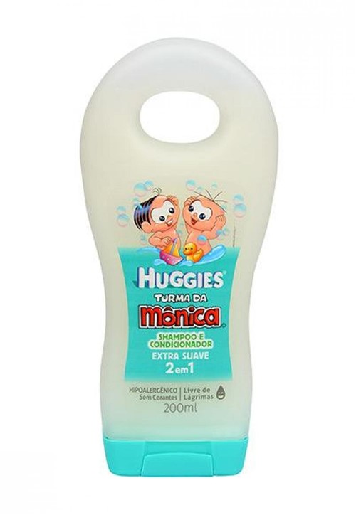 Shampoo e Condicionador Huggies 2 em 1 Turma da Mônica 200Ml