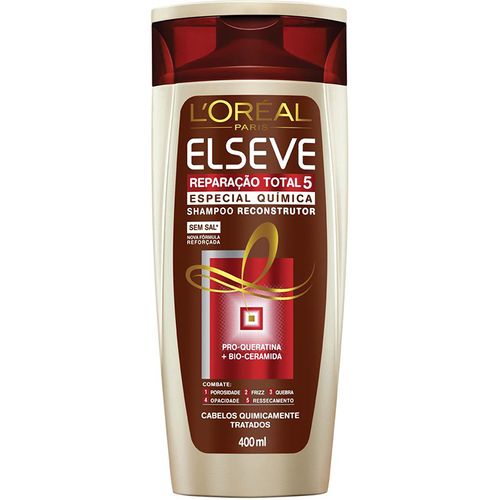 Shampoo Elseve L Oréal Paris Reparação Total 5 Especial Química 400ml
