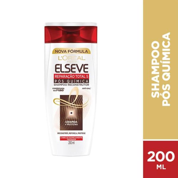 Shampoo Elséve Reparação Total 5 Pós Química 200mL - Elseve