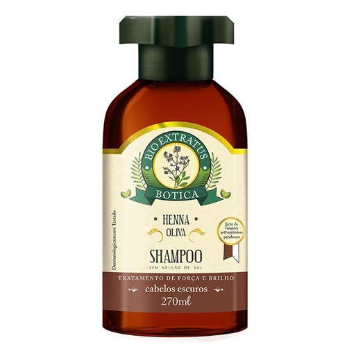 Shampoo Henna Oliva Botica 270ml - Bio Extratus