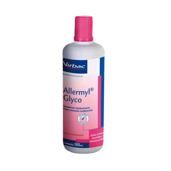 Shampoo Hidratante Allermyl Glyco 500ml para Animais Alérgicos para Cães e Gatos