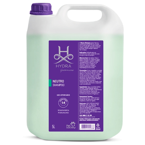 Shampoo Hydra Neutro 1:4 - 5L - Pet Society