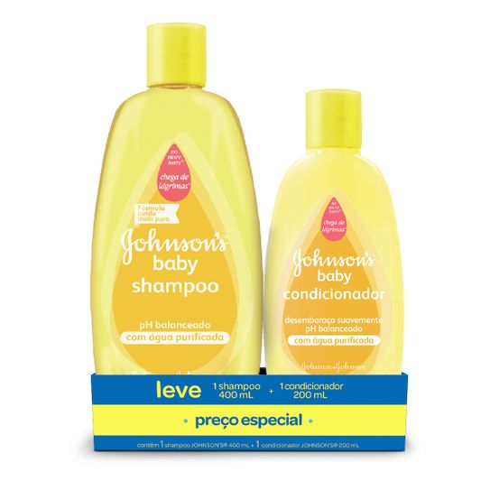 Shampoo Johnson & Johnson Baby 400ml + Condicionador Johnson & Johnson Baby 200ml Preço Especial