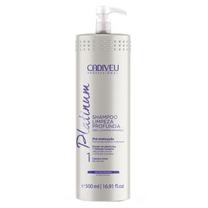 Shampoo Limpeza Profunda Platinum Cadiveu - Shampoo para Cabelos Louros ou Grisalhos - 500ml - 500ml