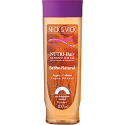 Shampoo - Nutri-Hair Brilho Natural Argan e Cálamo - Uso Frequente Neutro Phytolan 300 Ml - Nick&Vick
