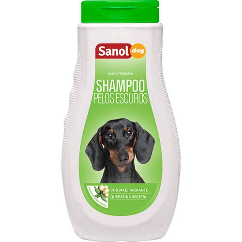 Shampoo P/ Cães e Gatos - Pêlos Escuros - 500ml -Sanol