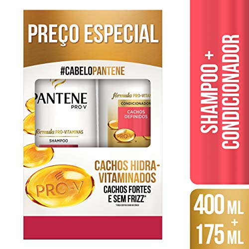 Shampoo Pantene 400ml + Condicionador 175ml Pantene Cachos Hidra-Vitaminados