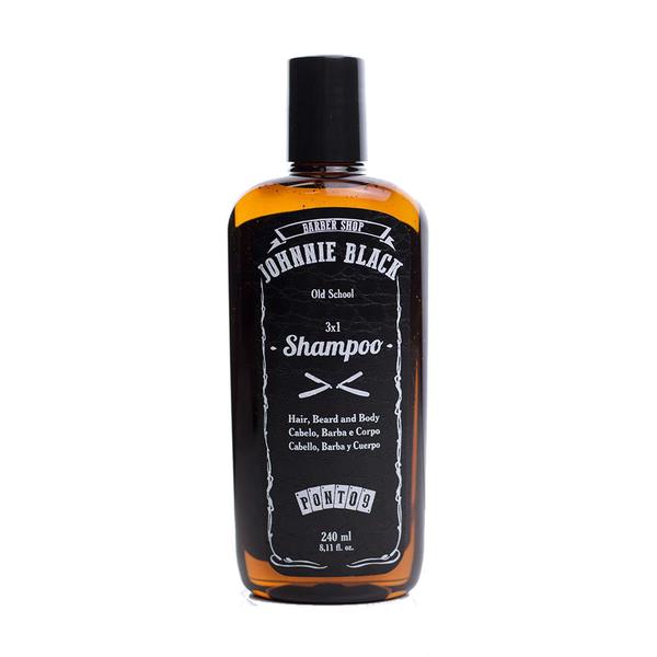 Shampoo para Barba, Cabelo e Corpo Johnnie Black - 240ml - Johnnie Black