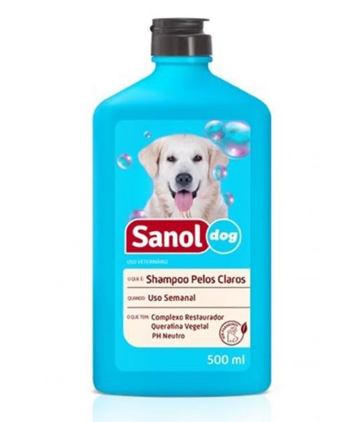 Shampoo para Cachorro Sanol Pêlos Claros 500ml