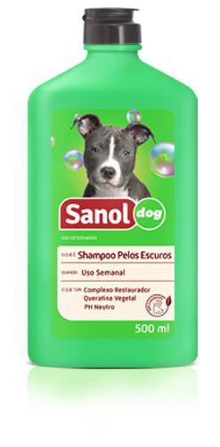Shampoo para Cães Pêlos Escuros Sanol 500ml