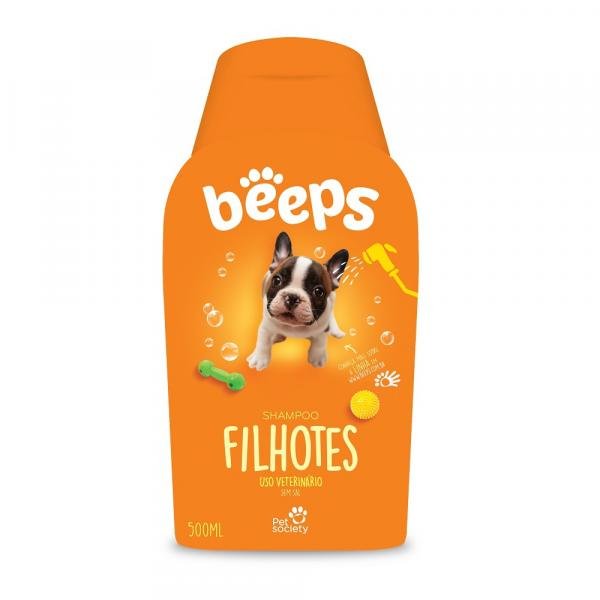 Shampoo Pet Society Cães e Gatos Linha Beeps Filhotes - Pet Society / Beeps