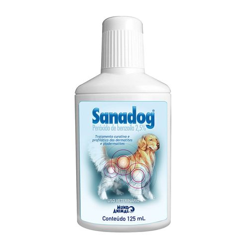 Shampoo Sanadog Peróxido de Benzoíla 2,5% 125ml